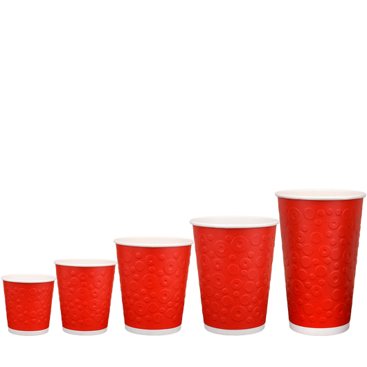 Стакан паперовий 500мл двошаровий DONUTS червоний 20шт, изображение 3