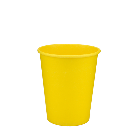 Стакан бумажный 250мл евро однослойный Yellow Edition 50шт, Размер стакана: 250 Евро, Цвет стакана: Желтый, Материал: Картон