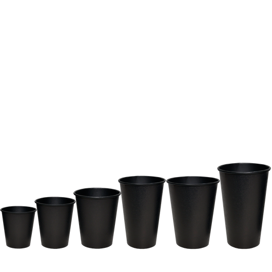 Стакан бумажный 400мл однослойный Black in Black 50шт, Размер стакана: 400, Цвет стакана: Черный, изображение 3