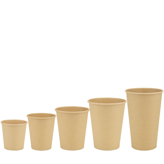 Стакан бумажный 400мл однослойный Бамбук 50шт, Размер стакана: 400, Цвет стакана: Крафт, изображение 3