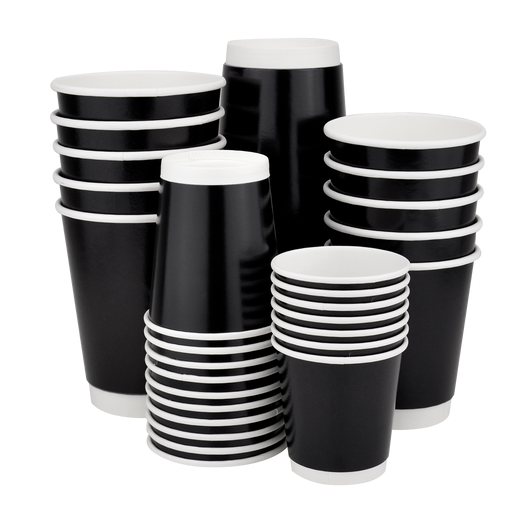 Стакан паперовий 110мл двошаровий глянцевий чорний 50шт, Розмір стакана: 110, Колір стакана: Чорний, Матеріал: Картон, изображение 2