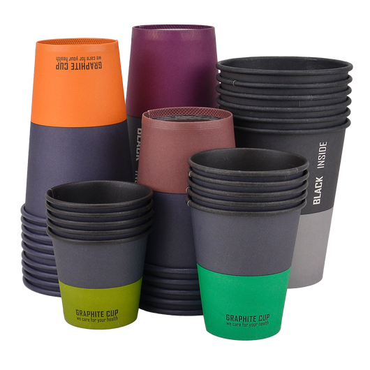 Стакан паперовий 175мл одношаровий Graphite Сup 50шт, Розмір стакана: 175, Колір стакана: З зображенням, Матеріал: Картон, изображение 2