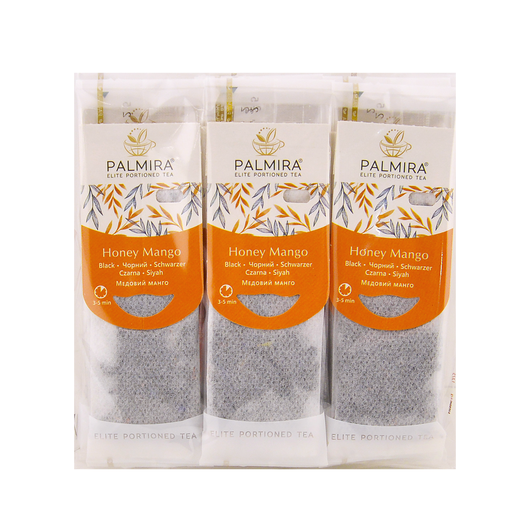 Чай чорний Медовий манго PALMIRA 10шт х 2,4г, изображение 3