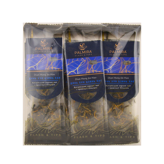 Чай чорний Дянь Хун Цзинь Хао PALMIRA 10шт х 2,4г, изображение 3