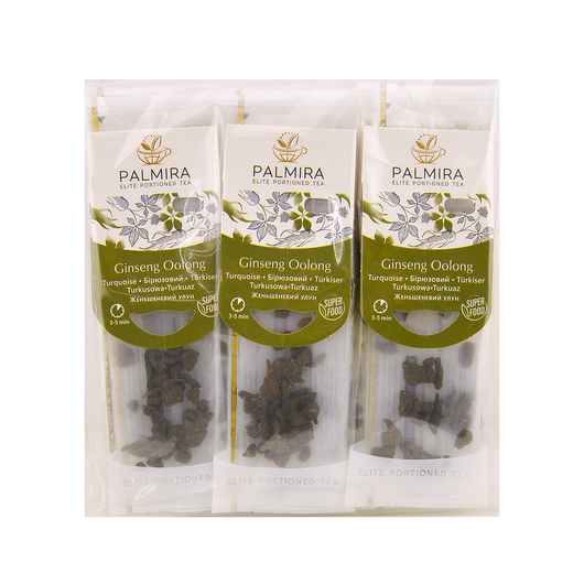 Чай бірюзовий Женьшеневий улун PALMIRA 10шт х 2,4г, изображение 3