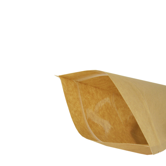 Упаковка дой-пак для кави/чаю 250г крафт+РЕ/zip-замок 140х240х40мм 10шт, изображение 3