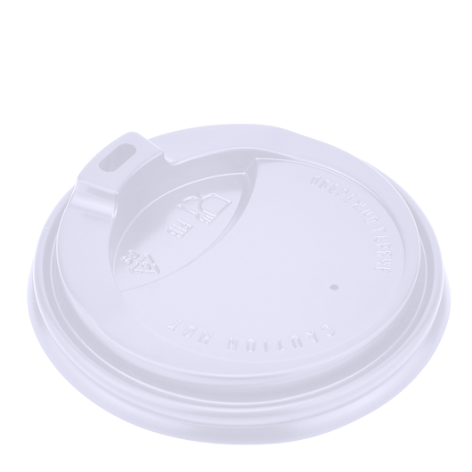 Крышка для бумажных стаканов F-80 белая 50шт, Материал: Пластик, Диаметр крышки, мм: 80, Цвет крышки: Белый, Инд. упаковка: Нет, изображение 2