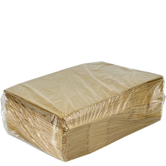 Паперовий пакет з прямокутним дном крафт 260х150х350мм 100шт, изображение 4