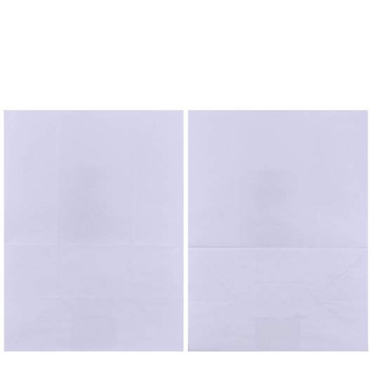 Паперовий пакет з прямокутним дном білий 260х150х350мм 100шт, изображение 3