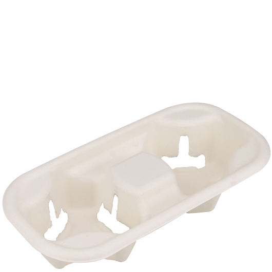 Холдер для стаканів на 2 секції з цукрової тростини, изображение 2