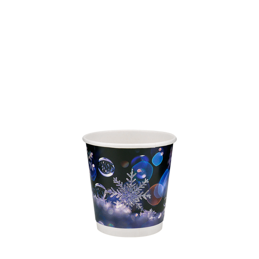 Стакан бумажный 110мл двухслойный Snow Cup 50шт, Размер стакана: 110, Цвет стакана: С рисунком, Материал: Картон