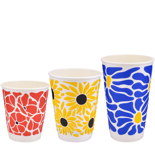 Стакан бумажный 250мл евро двухслойный Poppy 30шт, Размер стакана: 250 Евро, Цвет стакана: С рисунком, Материал: Картон, изображение 3