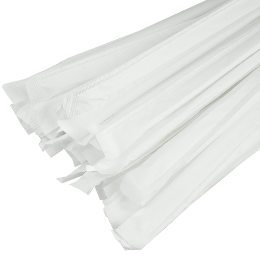 Трубочка в індивідуальній упаковці без коліна 210х4,8мм Чорна 200шт, изображение 3