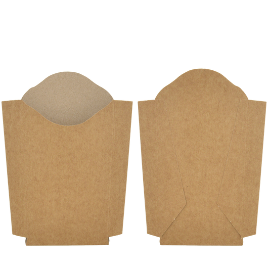 Упаковка для картоплі фрі крафт 150х85х35мм 50шт, изображение 3