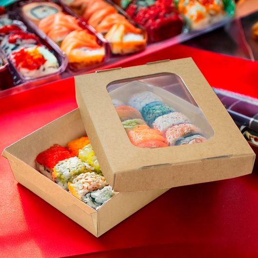 Коробка крафт з вікном 210х155х48мм 10шт, изображение 3