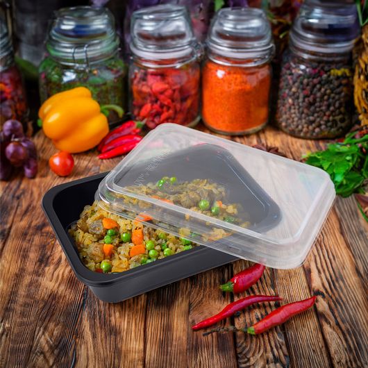 Контейнер с крышкой черный 500мл 50шт, изображение 3