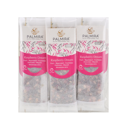 Чай фруктовий Малинова мрія PALMIRA 10шт х 3,2г, изображение 2