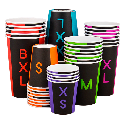 Стакан паперовий 340мл одношаровий XL рожевий 50шт, Розмір стакана: 340, Колір стакана: З зображенням, Матеріал: Картон, изображение 2