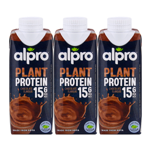 Набор Alpro Plant Protein молоко соевое с протеином Шоколадное 3% 750мл 3шт