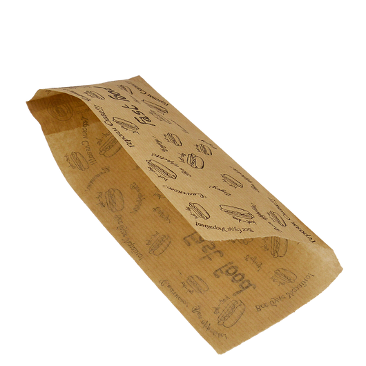 Паперовий пакет куточок Fast food крафт 200х85мм 500шт, изображение 2