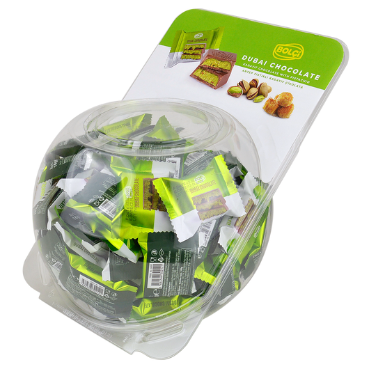 Дубайский молочный шоколад с катаифи и фисташковым кремом Bolci 16г 75шт, изображение 3