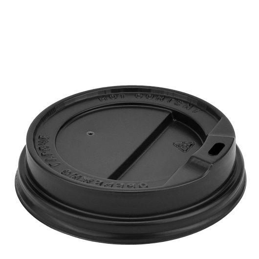 Крышка для бумажных стаканов M-79 черная 50шт, Материал: Пластик, Диаметр крышки, мм: 79, Цвет крышки: Черный, изображение 2