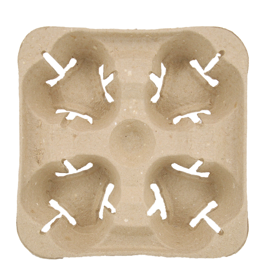 Холдер для стаканів на 4 секції крафт 10шт, изображение 3