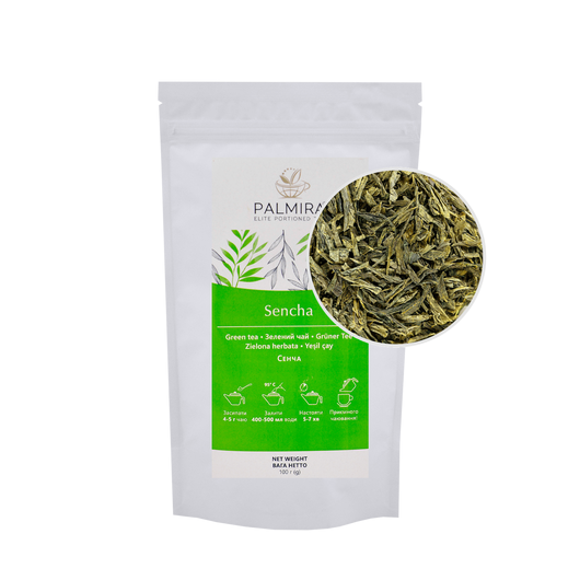 Чай зеленый Сенча PALMIRA 100г, изображение 2