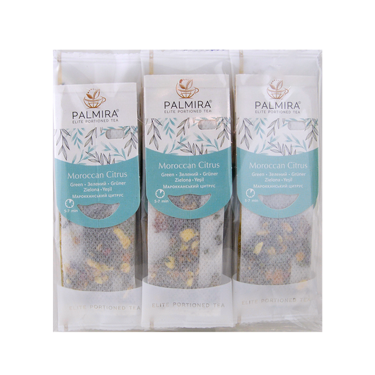 Чай зелений Марокканський цитрус PALMIRA 10шт х 2,4г, изображение 3
