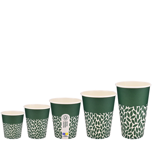 Стакан бумажный 250мл евро однослойный BIO Green 50шт, Размер стакана: 250 Евро, Цвет стакана: С рисунком, Материал: Картон, изображение 3