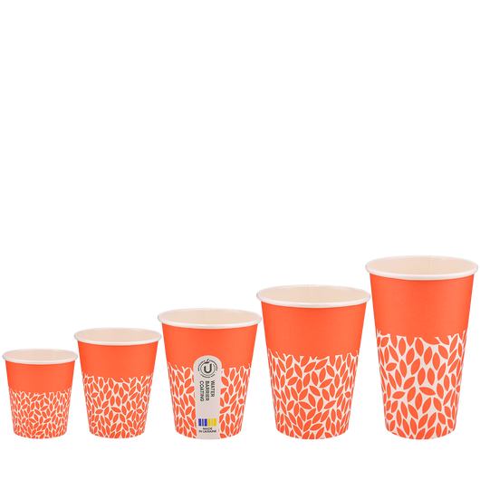 Стакан бумажный 175мл однослойный BIO Orange 50шт, Размер стакана: 175, Цвет стакана: С рисунком, Материал: Картон, изображение 3