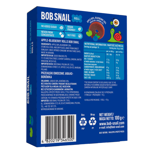 Конфеты Bob Snail Яблоко-черника 10г 10шт, изображение 3