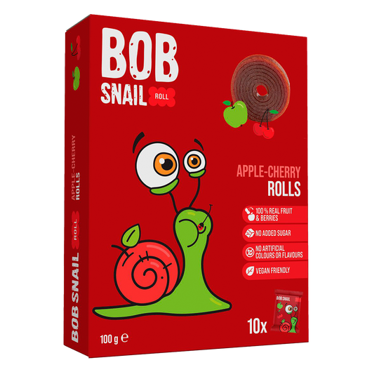 Конфеты Bob Snail Яблоко-вишня 10г 10шт