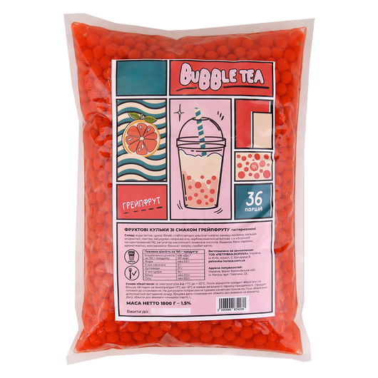 Bubble Tea шарики со вкусом грейпфрута 1,8 кг