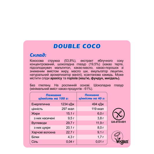 Батончик Fizi Guilty Pleasure Double Coco в шоколадной глазури 45г, изображение 3
