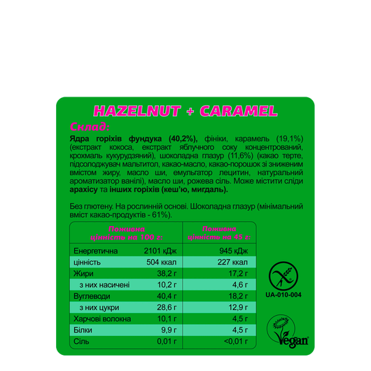 Батончик Fizi Guilty Pleasure Hazelnut caramel в шоколадной глазури 45г, изображение 3