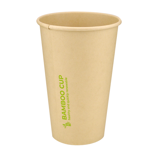 Стакан бамбуковый 500мл однослойный Bamboo Cup 50шт, Размер стакана: 500, Цвет стакана: Крафт, Материал: Бамбук