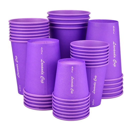 Стакан паперовий 175мл одношаровий Lavanda Cup 50шт, Розмір стакана: 175, Колір стакана: Фіолетовий, Матеріал: Картон, изображение 2