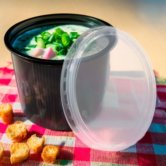 Супник черный D-110мм 500мл 50шт, изображение 3