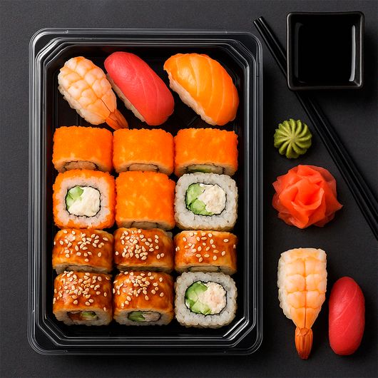 Упаковка для суші 1500мл 245х165х46мм - 10шт, изображение 3