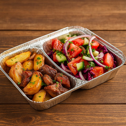 Контейнер прямокутний з алюмінієвої фольги R80L 350/480мл 50шт, изображение 2