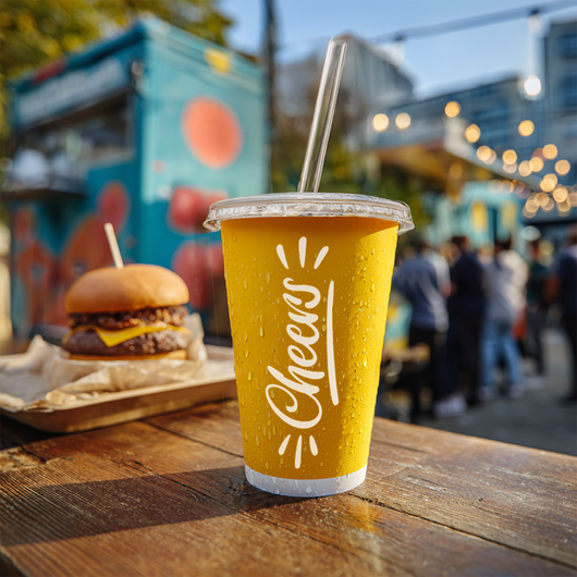 Стакан паперовий 500мл для холодних напоїв Cheers 50шт, Розмір стакана: 500, Колір стакана: З зображенням, Матеріал: Картон, изображение 4