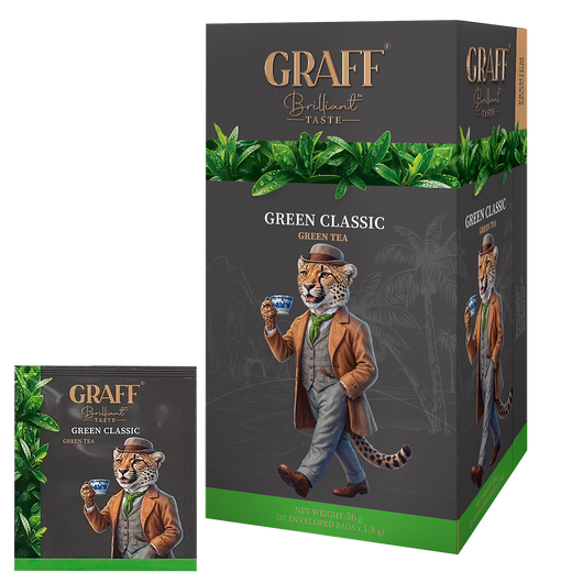 Чай зелений байховий Green Classic Graff 20шт х 1.8г