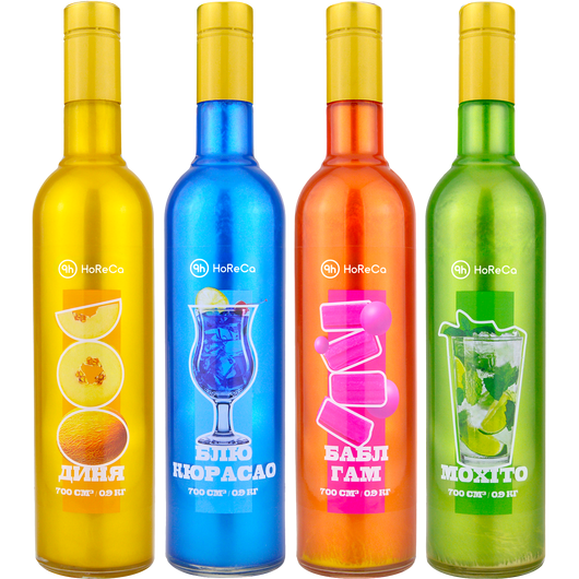 Сироп Ph HoReCa Блю кюрасао з глітером 0,7л, изображение 3