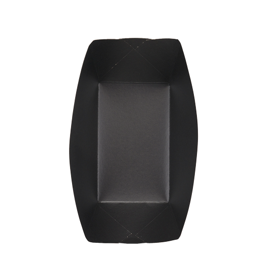 Тарілка-човник крафт-чорна 125х75х50мм 500мл 100шт, изображение 2
