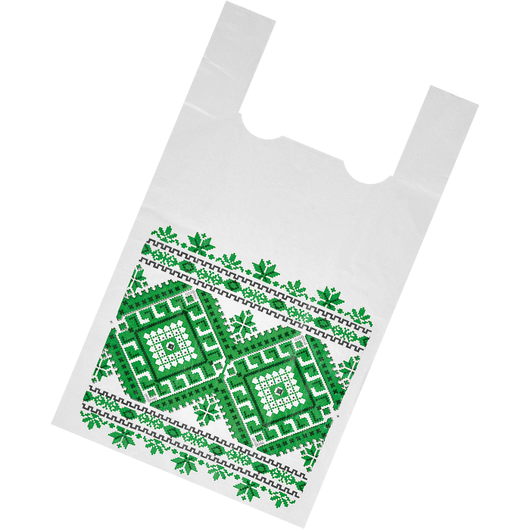 Пакет майка Вишиванка 30x50 см 18 мкм 100 шт