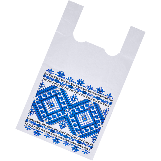 Пакет майка Вишиванка 30x50 см 18 мкм 100 шт, изображение 3