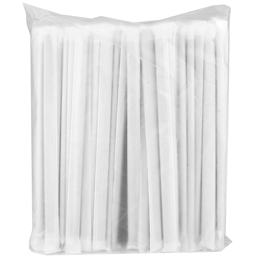 Паперова трубочка в індивідуальній упаковці Біла 200х6мм 50шт, изображение 2