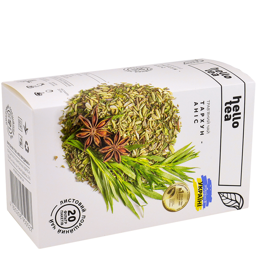 Чай трав'яний Тархун-Аніс Hello Tea 20шт х 2г, изображение 2
