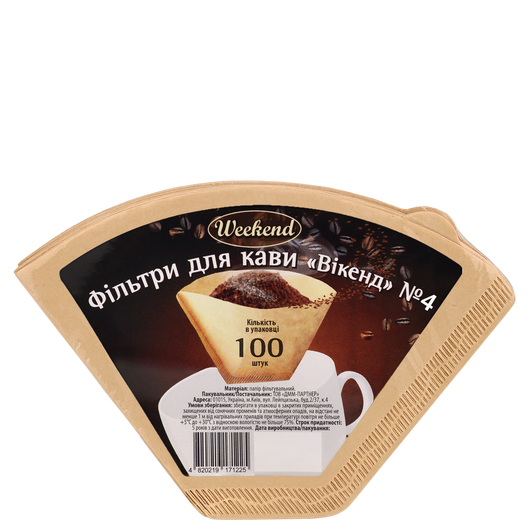 Фильтры для кофе №4 100шт